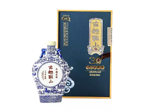 苏州黄酒回收古越龙山黄酒千福花雕三十年陈酿绍兴花雕酒500ml礼盒装